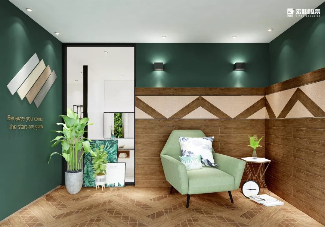 hjc888黄金城绿色瓷砖效果图