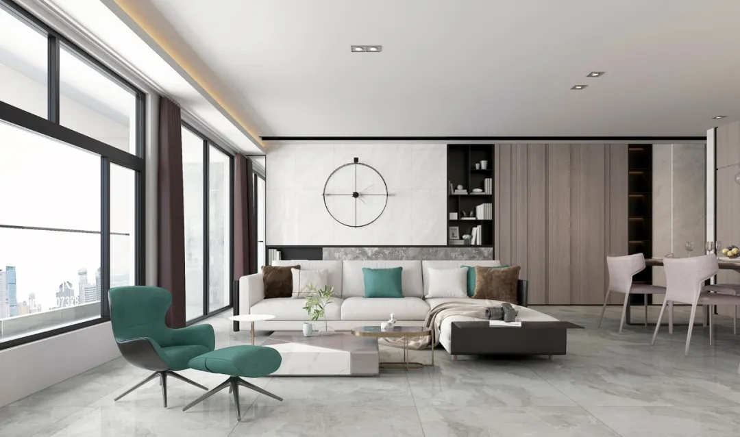 hjc888黄金城大板白瓷砖装修效果图