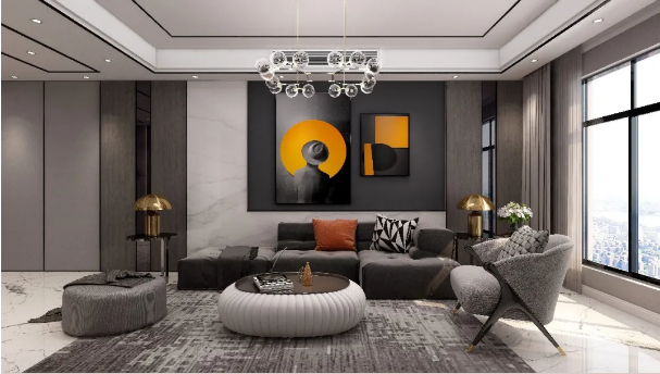 hjc888黄金城地砖客厅装修效果图