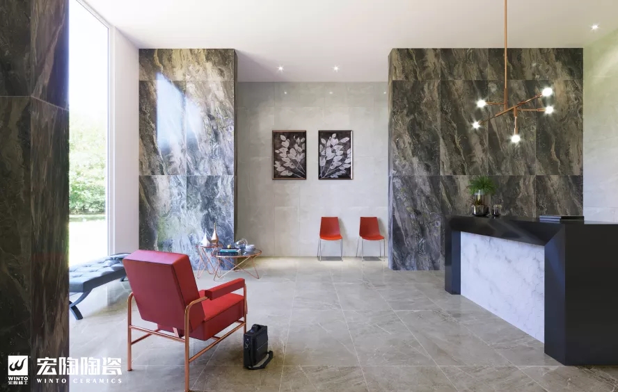 hjc888黄金城抛釉瓷砖和地砖效果图