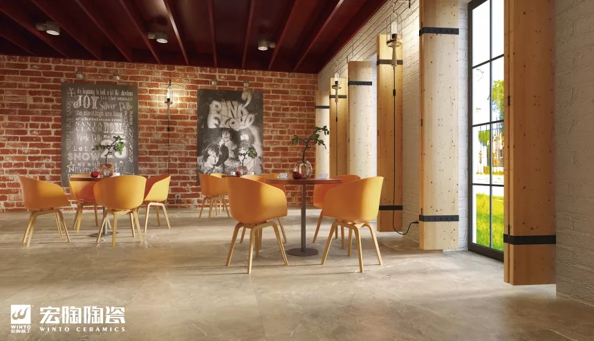 hjc888黄金城缎光釉瓷砖和地砖效果图