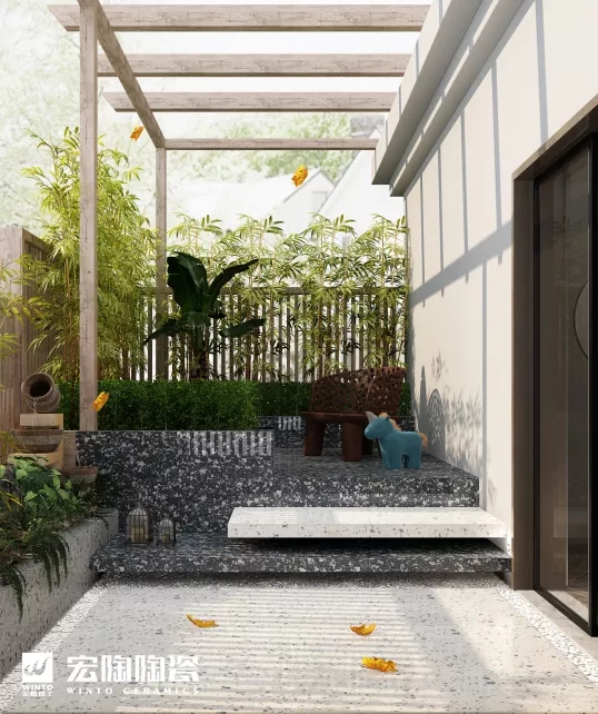 hjc888黄金城蕴系列（厚砖）瓷砖效果图