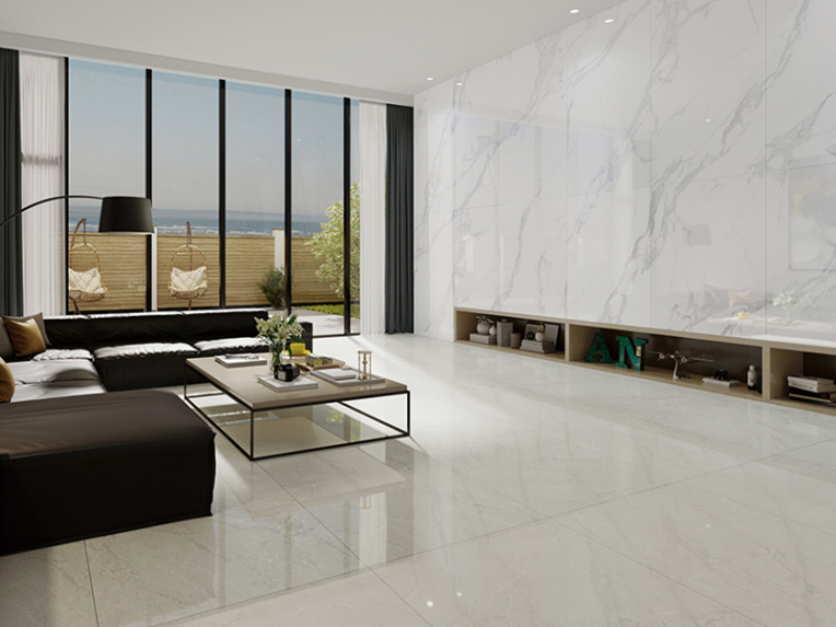 hjc888黄金城陶瓷大板作为墙地砖装修效果图