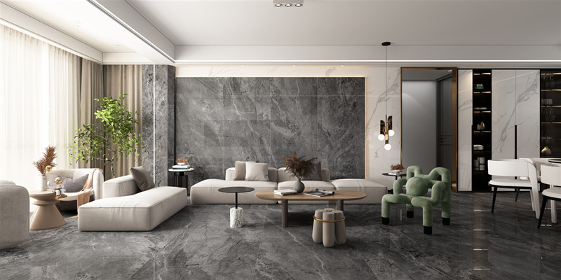 hjc888黄金城客厅地砖装修效果图