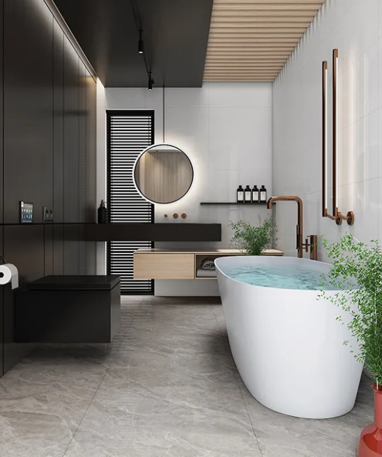 hjc888黄金城陶瓷岩板地砖装修效果图