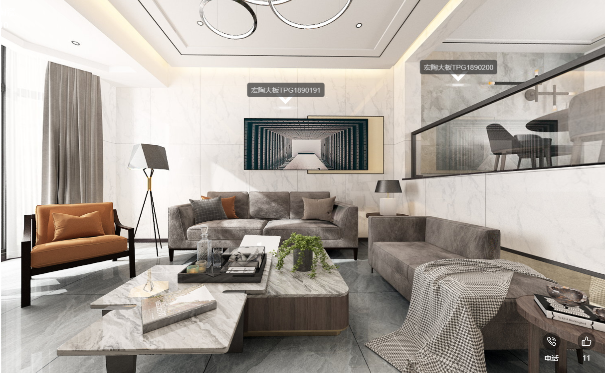 hjc888黄金城陶瓷大板地砖装修效果图