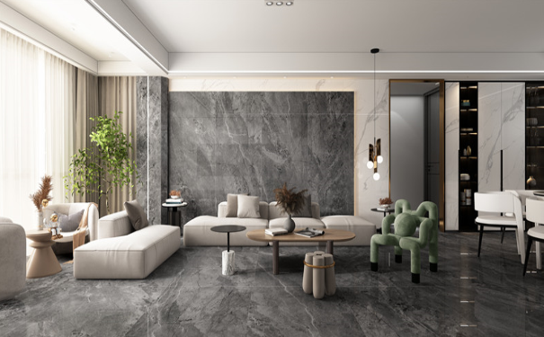 hjc888黄金城陶瓷岩板地砖装修效果图