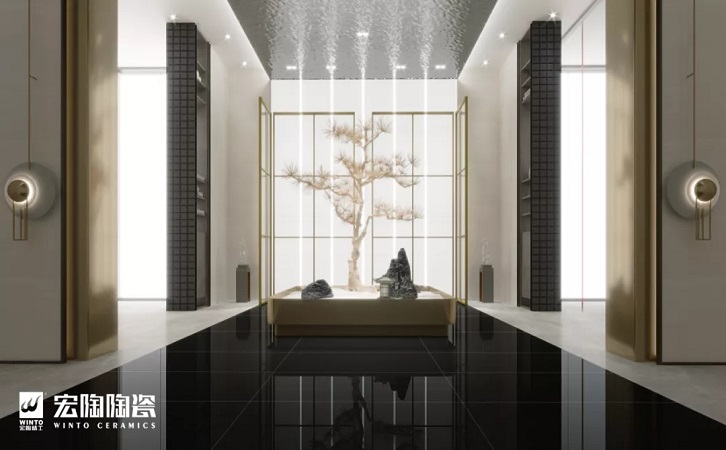 hjc888黄金城陶瓷品牌陶瓷大板装修效果图