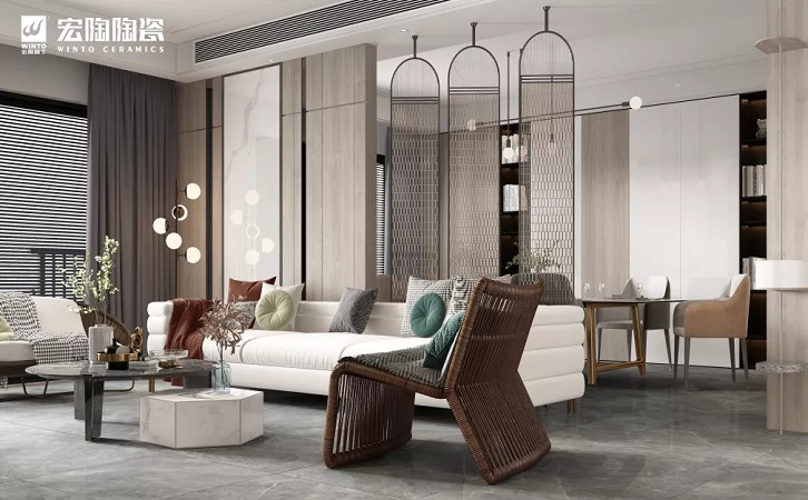 &emsp;&emsp;TPG80246（幻象灰）瓷砖地砖装修效果图