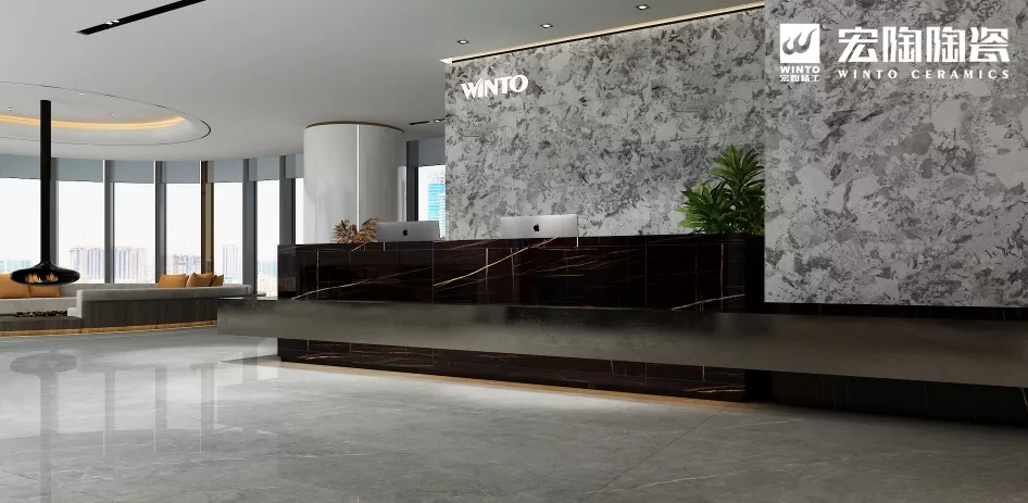 hjc888黄金城卡梅尼灰地砖装修效果图