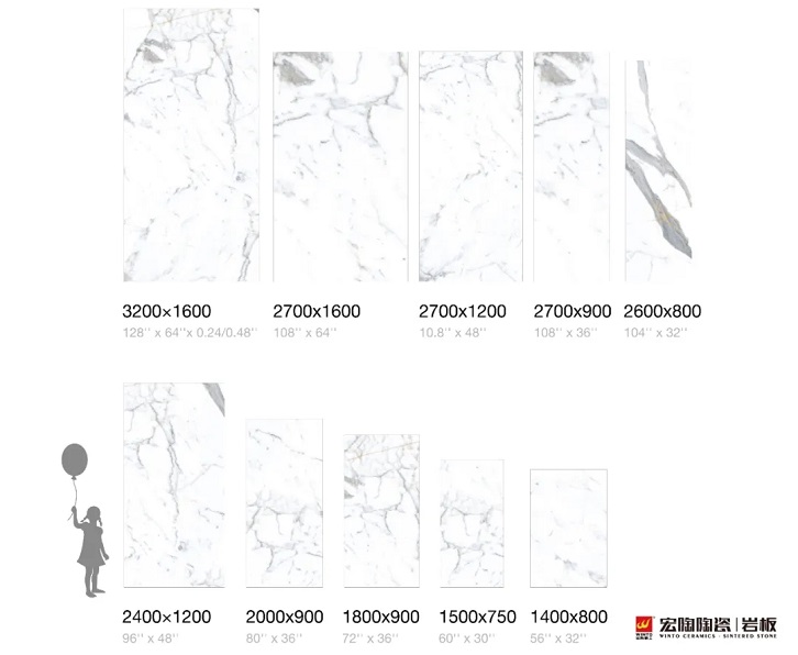 hjc888黄金城陶瓷岩板规格