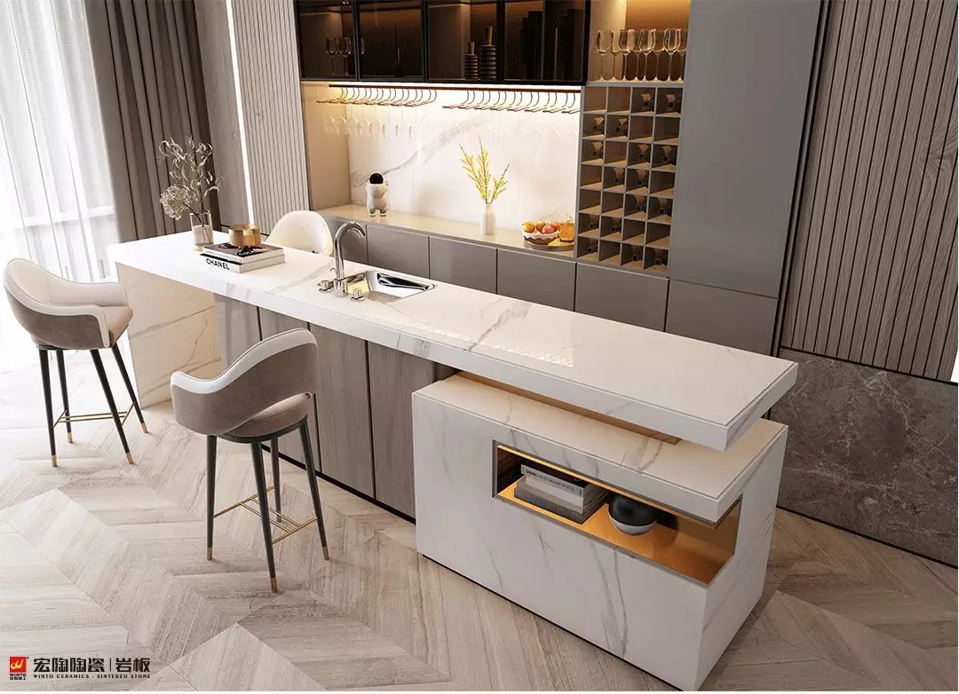 hjc888黄金城岩板卡索灰15-TG2680F010 装修效果图