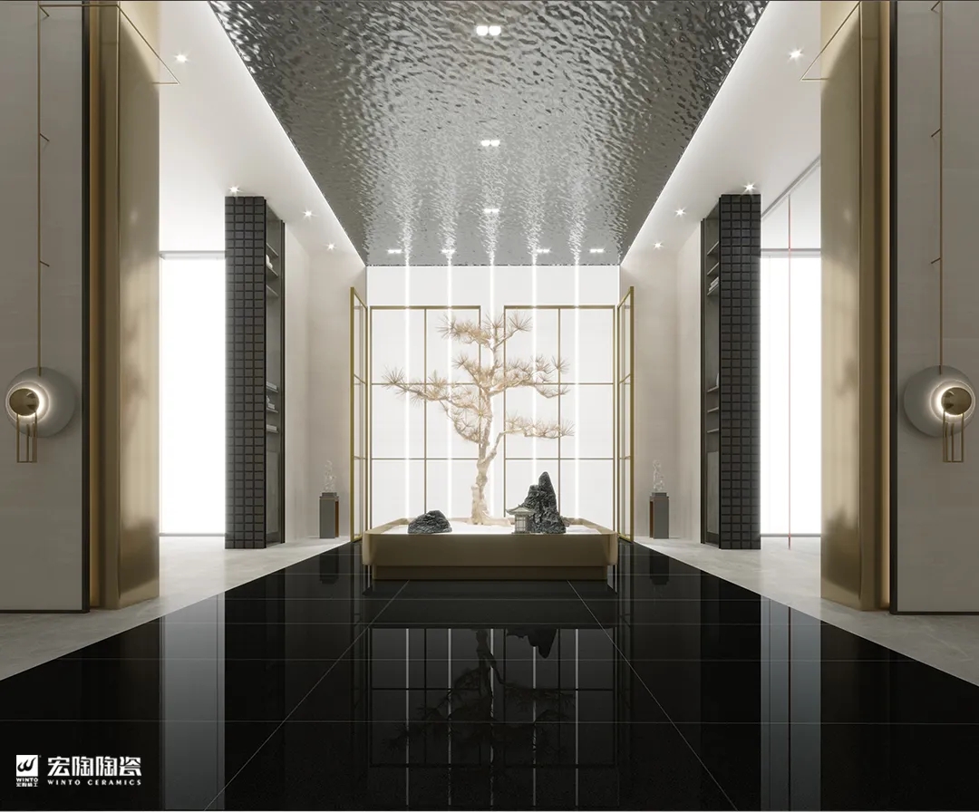 hjc888黄金城TPG26235欧亚灰600x1200mm瓷砖地砖装修效果图