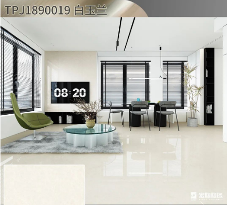 hjc888黄金城陶瓷大板900x1800mm米黄白玉兰效果图