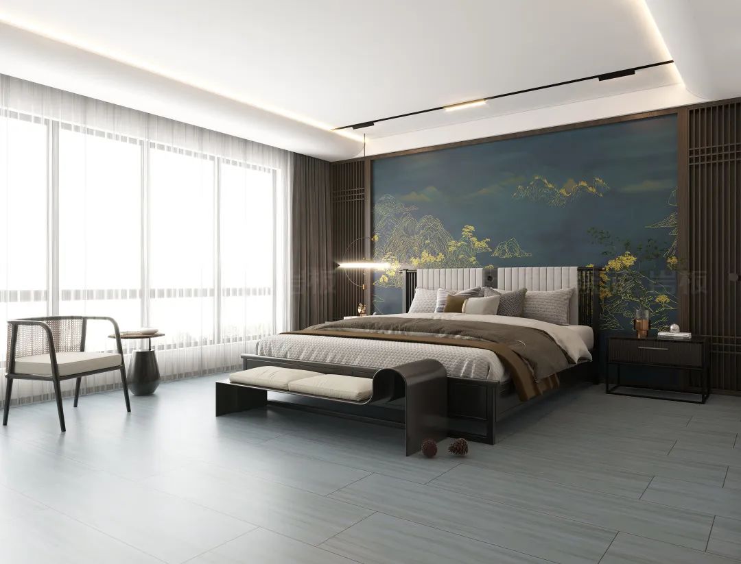 hjc888黄金城质感砖卧室效果图