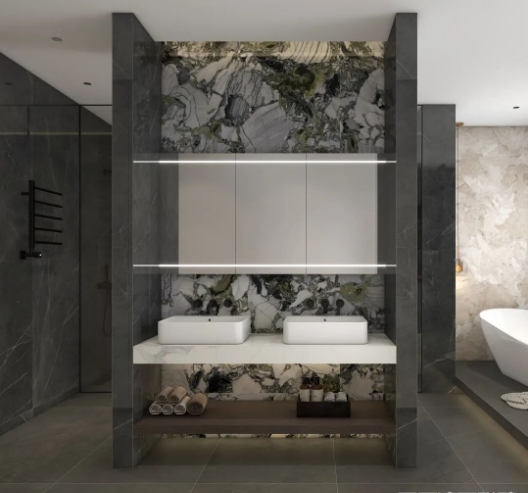 hjc888黄金城质感砖卫生间效果图