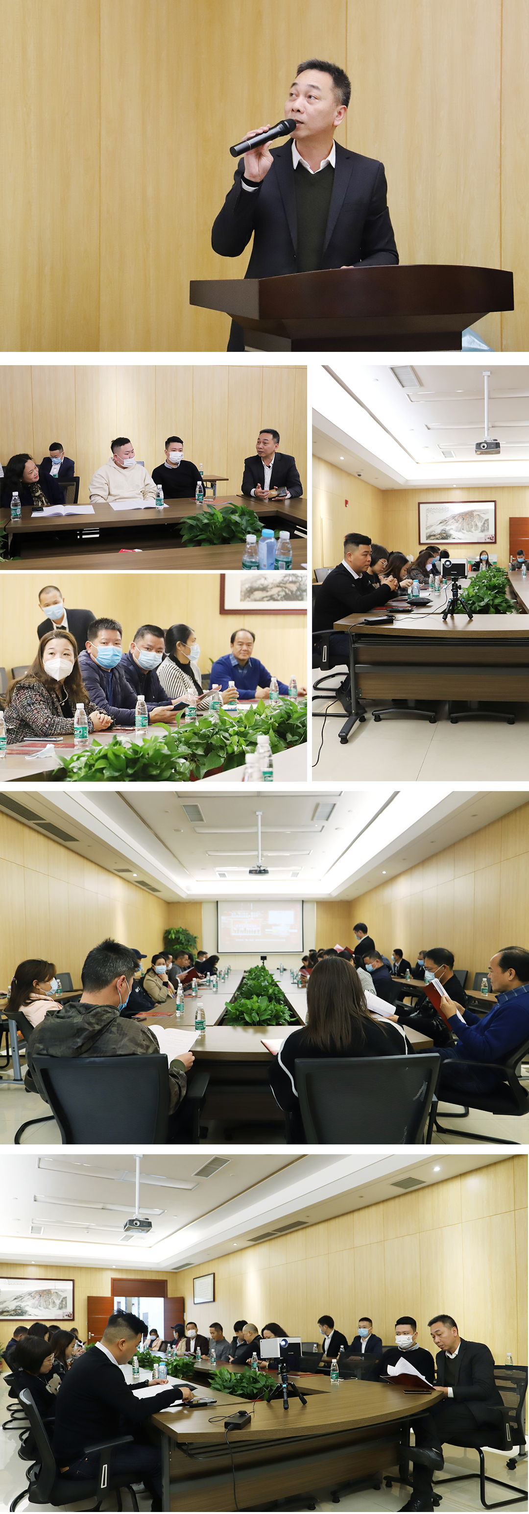 hjc888黄金城地砖经销商开会讨论现场图