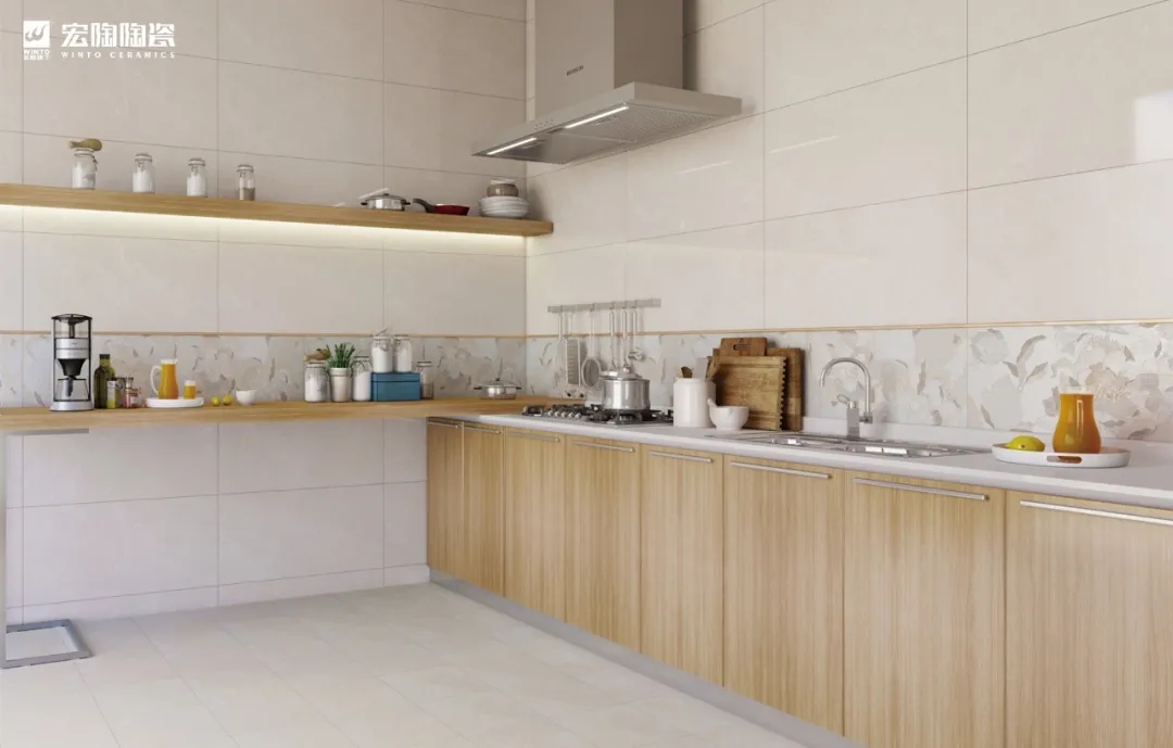 hjc888黄金城厨房瓷砖应用效果图