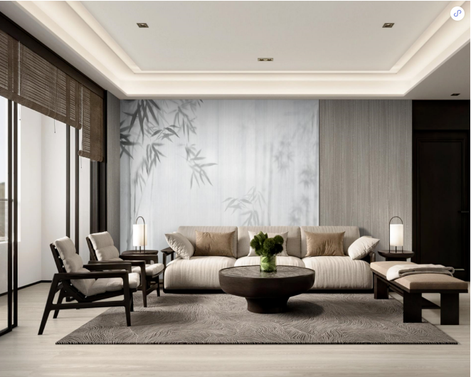 hjc888黄金城质感砖会客厅装修效果图