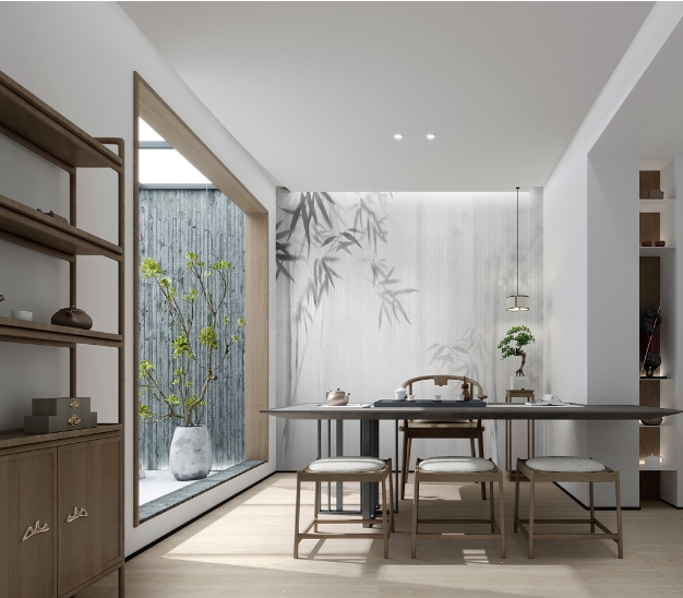 hjc888黄金城质感砖茶楼装修效果图